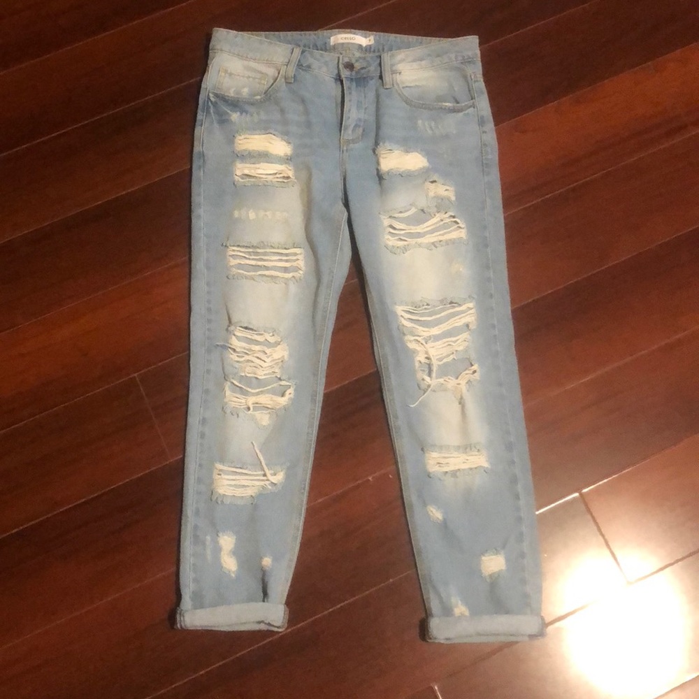 Distressed jeans